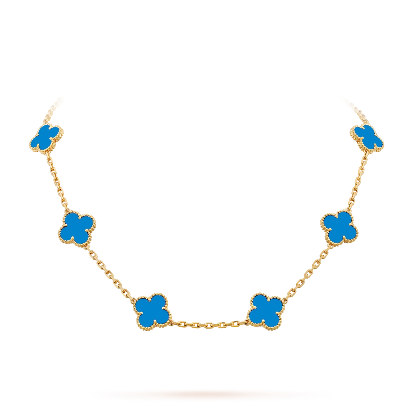 [Aetheris]KLASSISCHE GLÜCKS-KLEE-HALSKETTE MIT 10 MOTIVEN AUS DER GOLD-KOLLEKTION