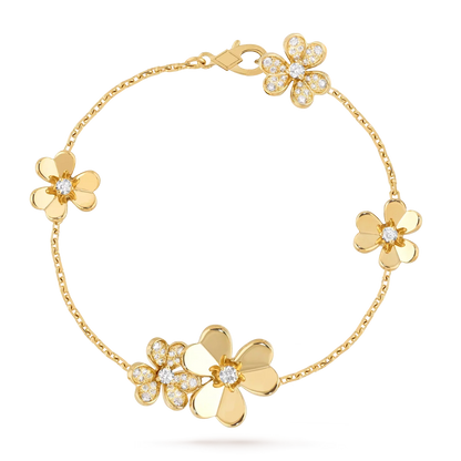 [Aetheris]LUMINOUS BLOSSOM 5-MOTIF CHARM BRACELET