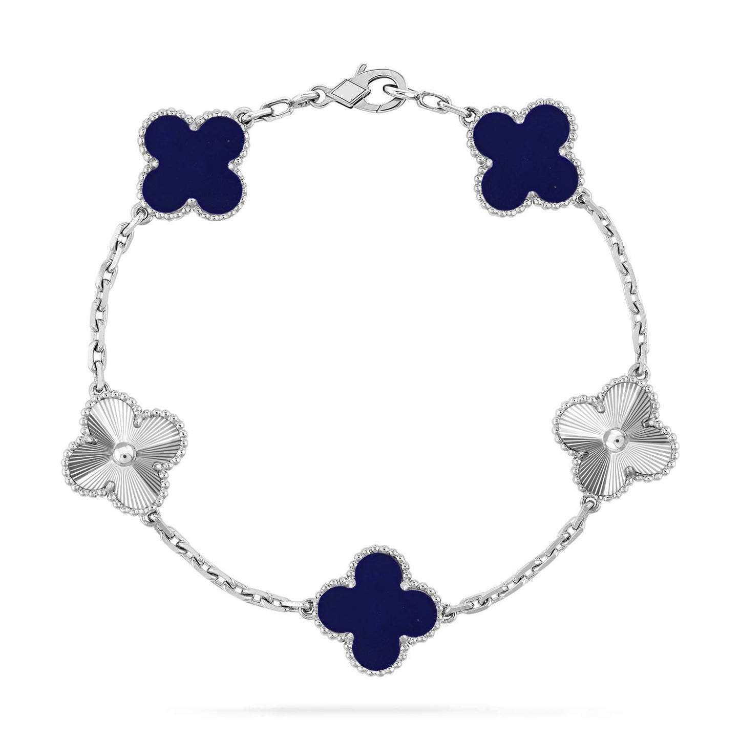 [Aetheris]LUCKY CLOVER 5-MOTIF-ARMBAND – LAPIS-LAZULI-KOLLEKTION