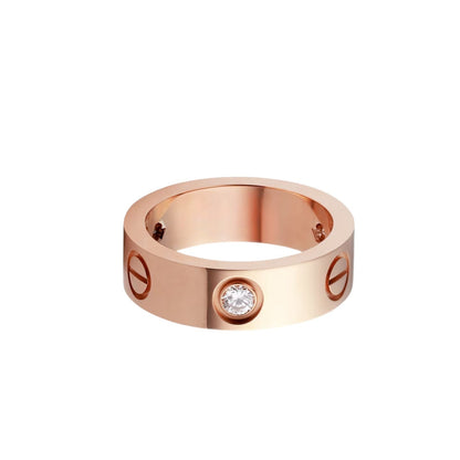 [Aetheris]LOVE 5.5MM 3 DIAMONDS RING