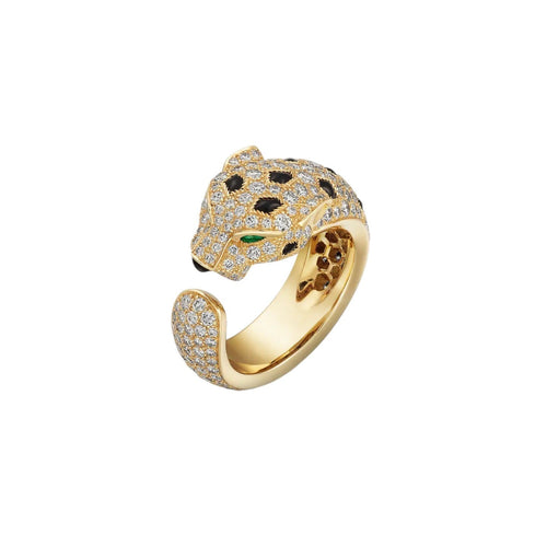 [Aetheris]PANTHÈRE DE DIAMOND HALF-PAVÉ MEDIUM RING