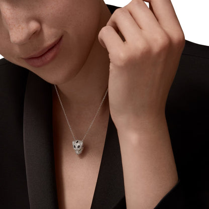 [Aetheris]LEOPARD HEAD FULL PAVÉ DIAMOND PENDANT NECKLACE