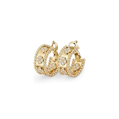 [Aetheris]KALEIDOSCOPE CLOVER HOOP EARRINGS