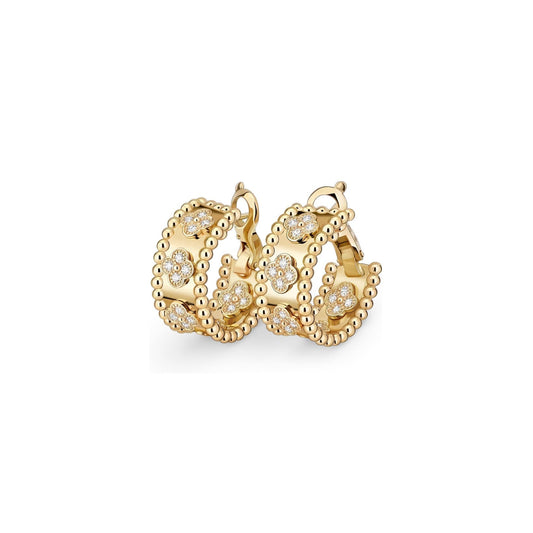[Aetheris]KALEIDOSCOPE CLOVER HOOP EARRINGS