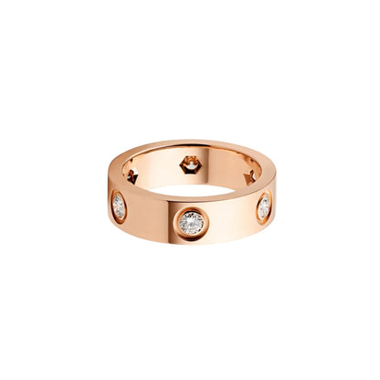 [Aetheris]LOVE 5.5MM 6 DIAMANTEN RING