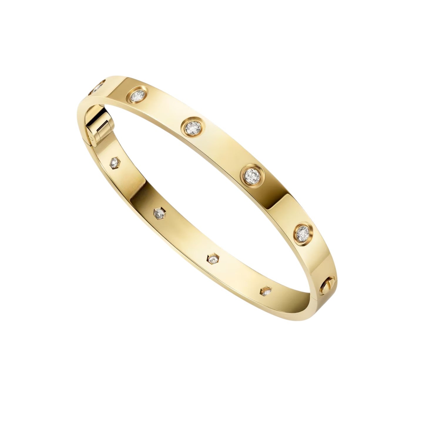 [Aetheris]KLASSISCHER 6.1MM LOVE EINZELSCHRAUBENVERSCHLUSS-ARMBAND - 10-DIAMANT