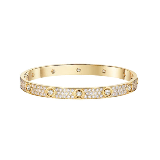 [Aetheris]CLASSIC 6.1MM LOVE BANGLE - 10-DIAMOND FULL PAVÉ