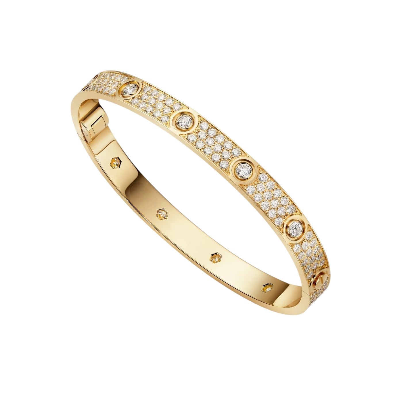 [Aetheris]CLASSIC 6.1MM LOVE BANGLE - 10-DIAMOND FULL PAVÉ