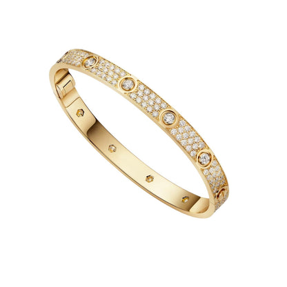 [Aetheris]CLASSIC 6.1MM LOVE BANGLE - 10-DIAMOND FULL PAVÉ