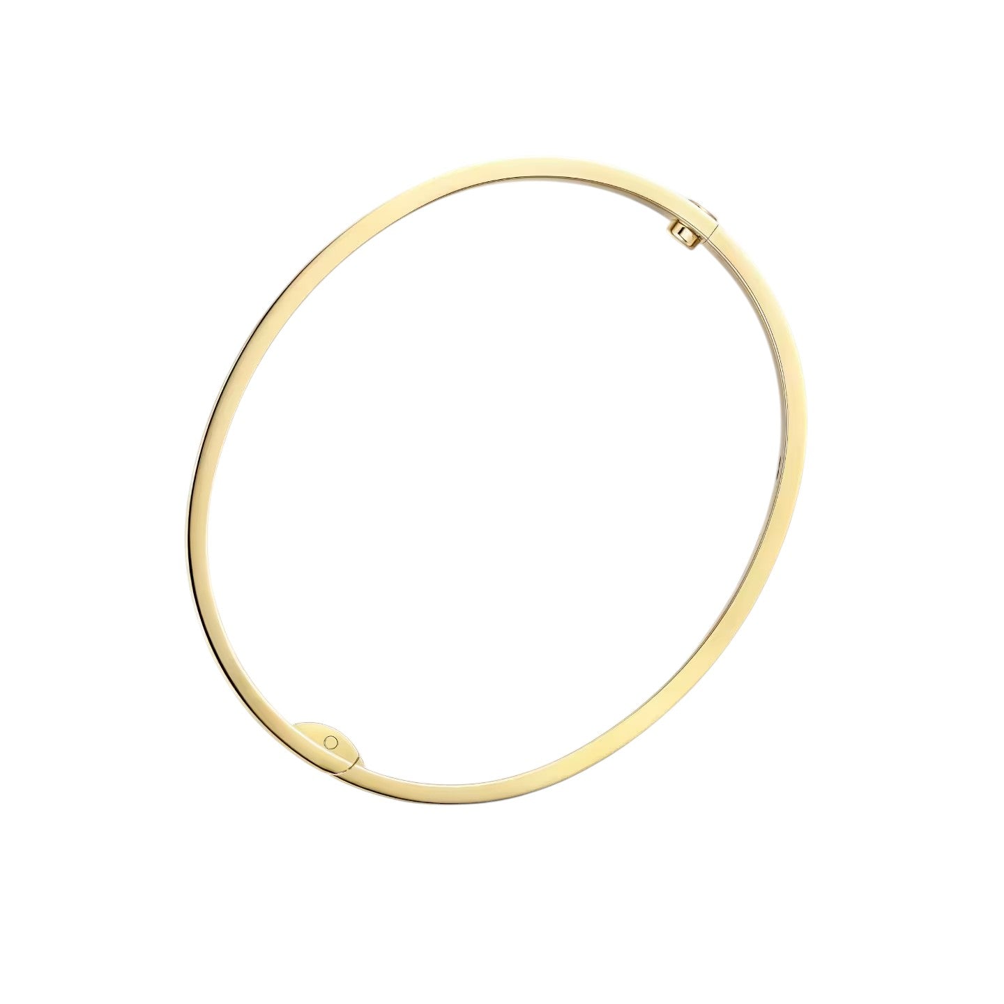 [Aetheris]CLASSIC 6.1MM LOVE SINGLE-SCREW CLOSURE BANGLE - 4-DIAMOND
