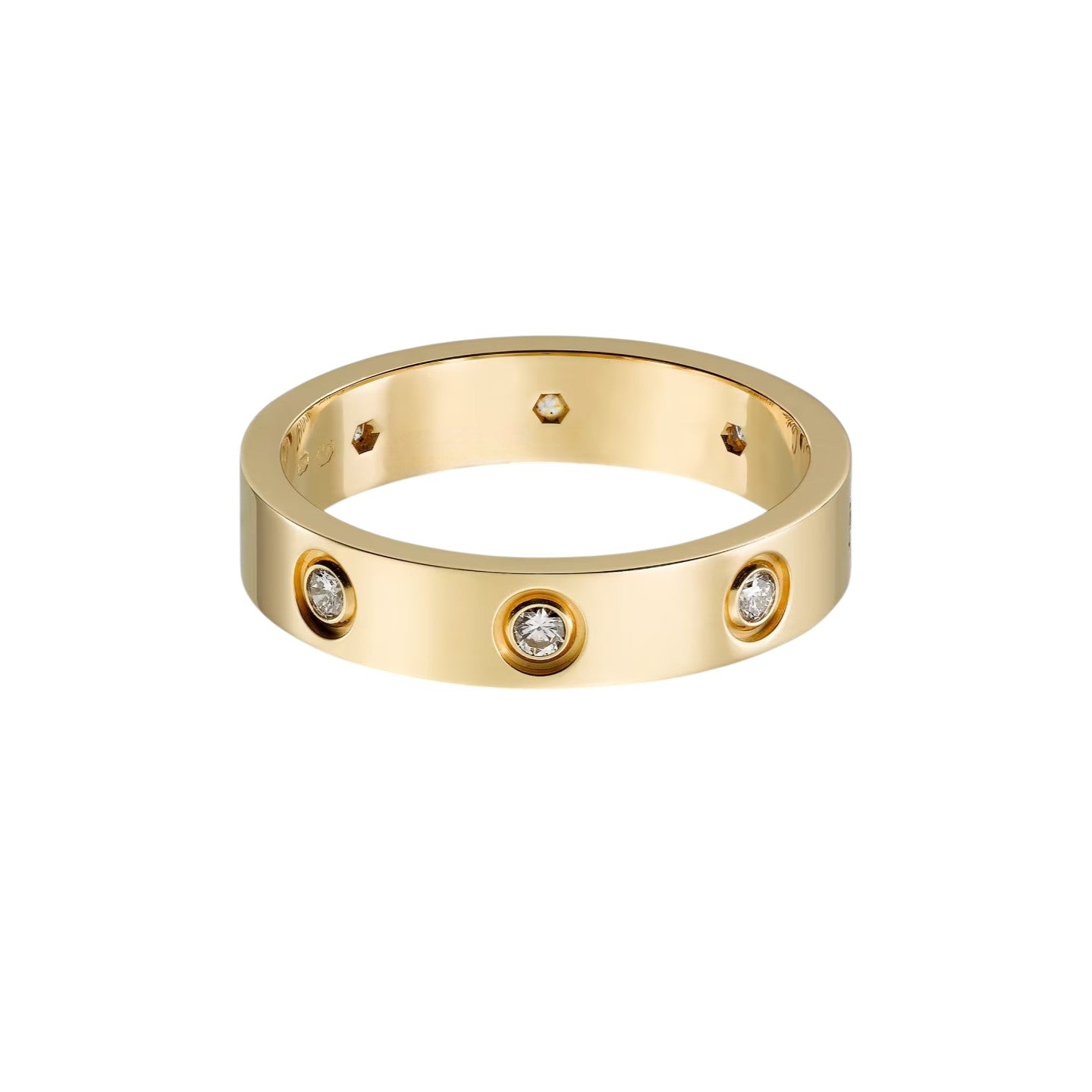 [Aetheris]LOVE 4MM 8 DIAMONDS RING