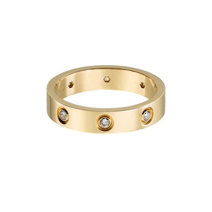 [Aetheris]LOVE 4MM 8 DIAMONDS RING