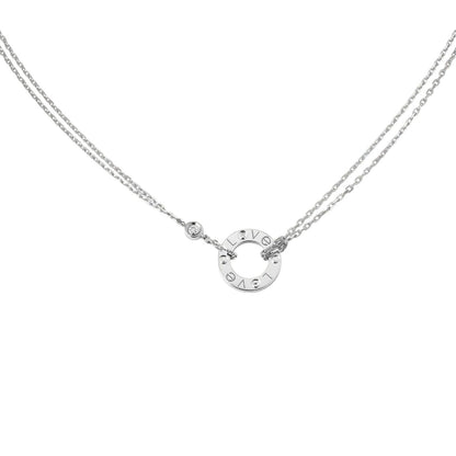 [Aetheris]LOVE RUNDANHÄNGER MIT 2 DIAMANTEN HALSKETTE