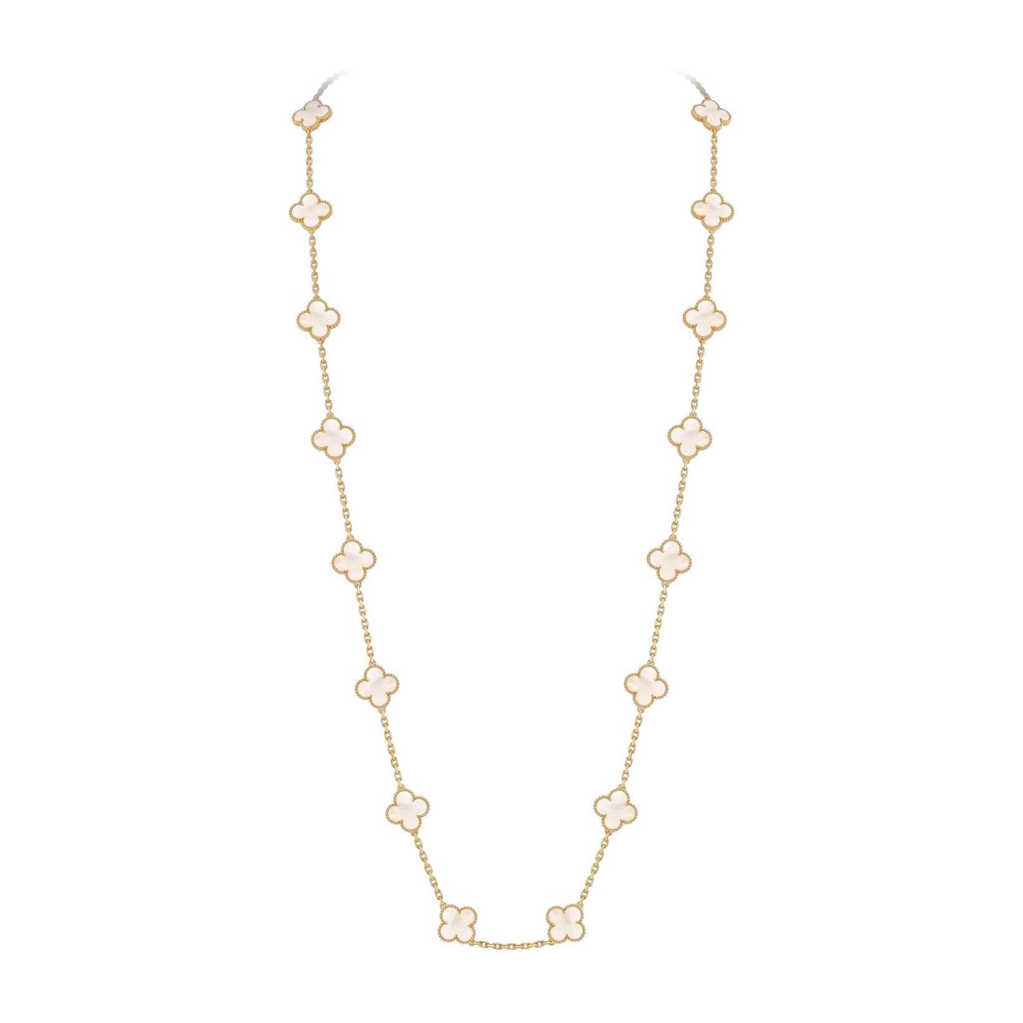 [Aetheris]CLASSIC 20-MOTIF LUCKY CLOVER LONG NECKLACE GOLD COLLECTION