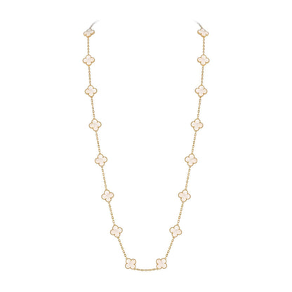 [Aetheris]CLASSIC 20-MOTIF LUCKY CLOVER LONG NECKLACE GOLD COLLECTION