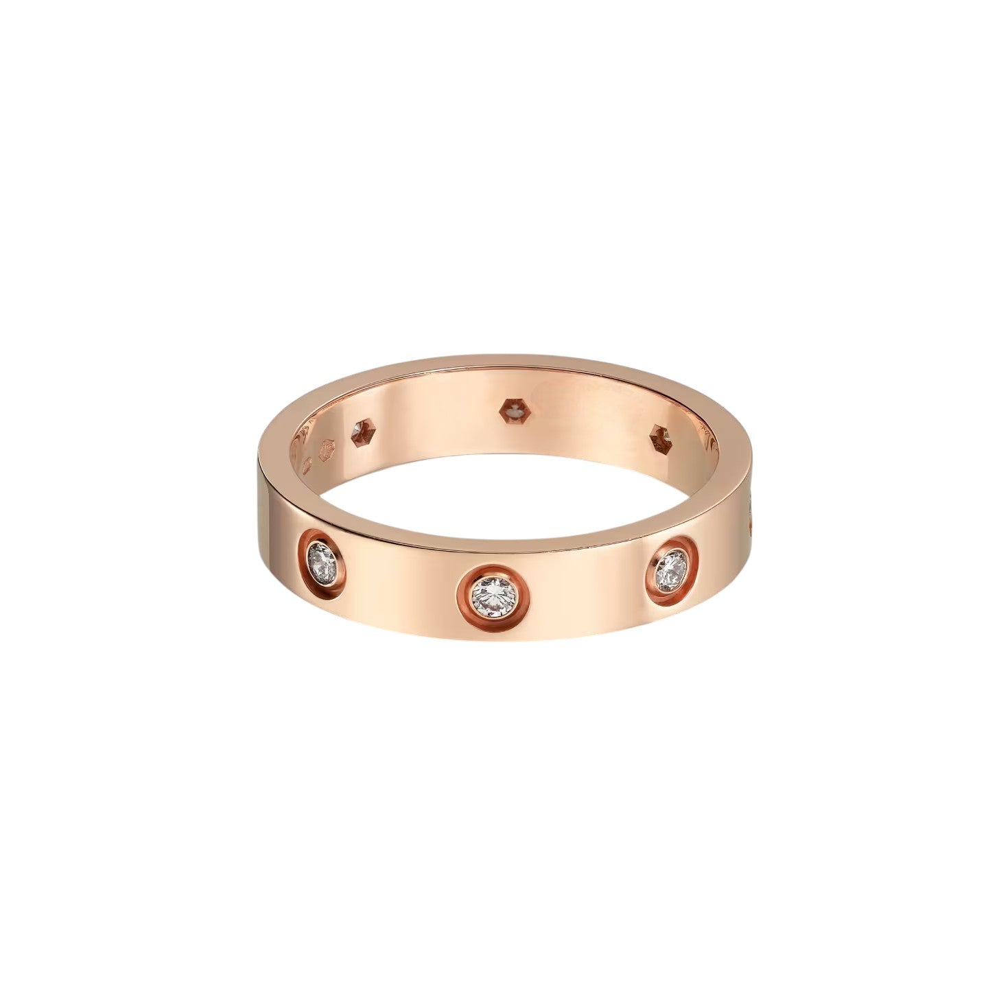 [Aetheris]LOVE 4MM 8 DIAMONDS RING