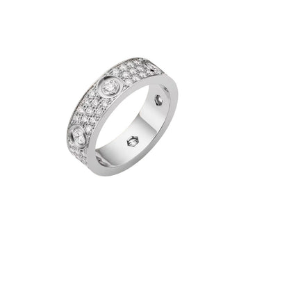 [Aetheris]LOVE 5.5MM VOLL-PAVÉ 6-DIAMANTEN-RING