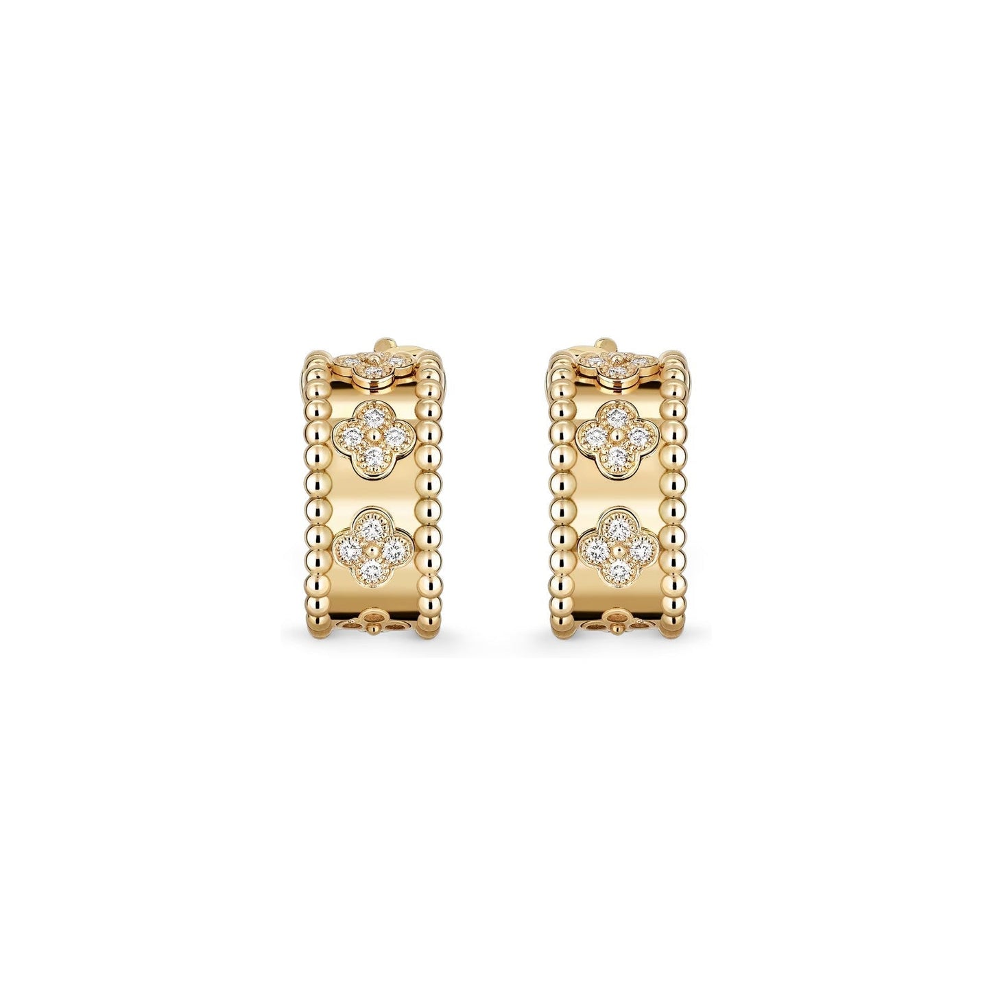 [Aetheris]KALEIDOSCOPE CLOVER HOOP EARRINGS