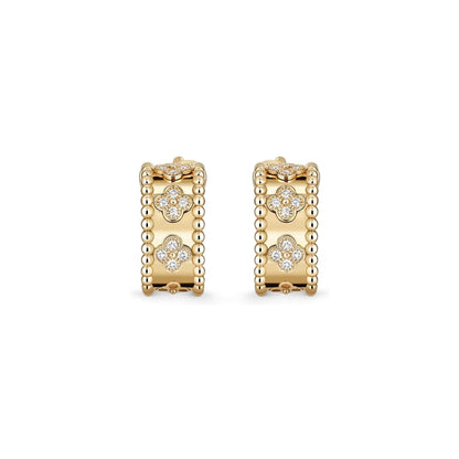 [Aetheris]KALEIDOSCOPE CLOVER HOOP EARRINGS