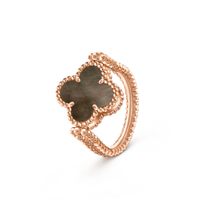 [Aetheris]LUCKY CLOVER ROSE GOLD WENDEBARER RING