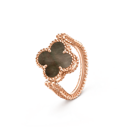 [Aetheris]LUCKY CLOVER ROSE GOLD WENDEBARER RING
