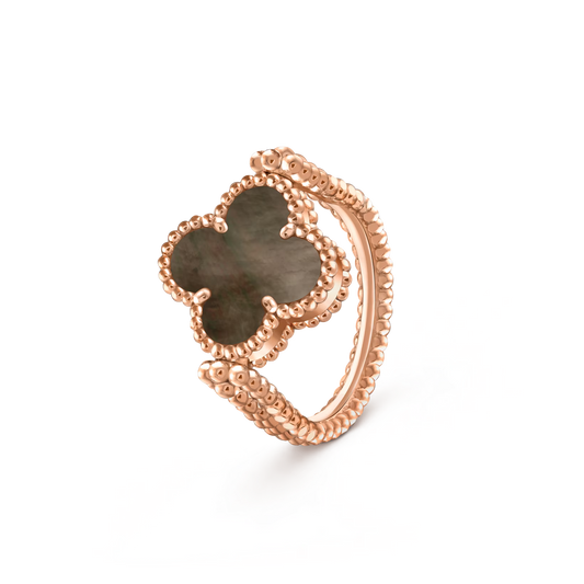 [Aetheris]LUCKY CLOVER ROSE GOLD REVERSIBLE RING