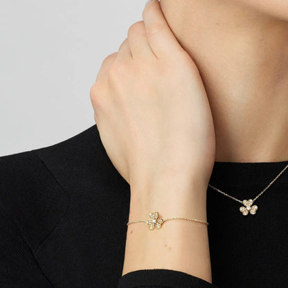 [Aetheris]LUMINOUS BLOSSOM SINGLE-MOTIF CHARM BRACELET