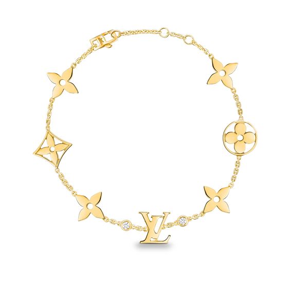 [Aetheris]STAR AND SUN 7 MOTIFS GOLD BRACELET