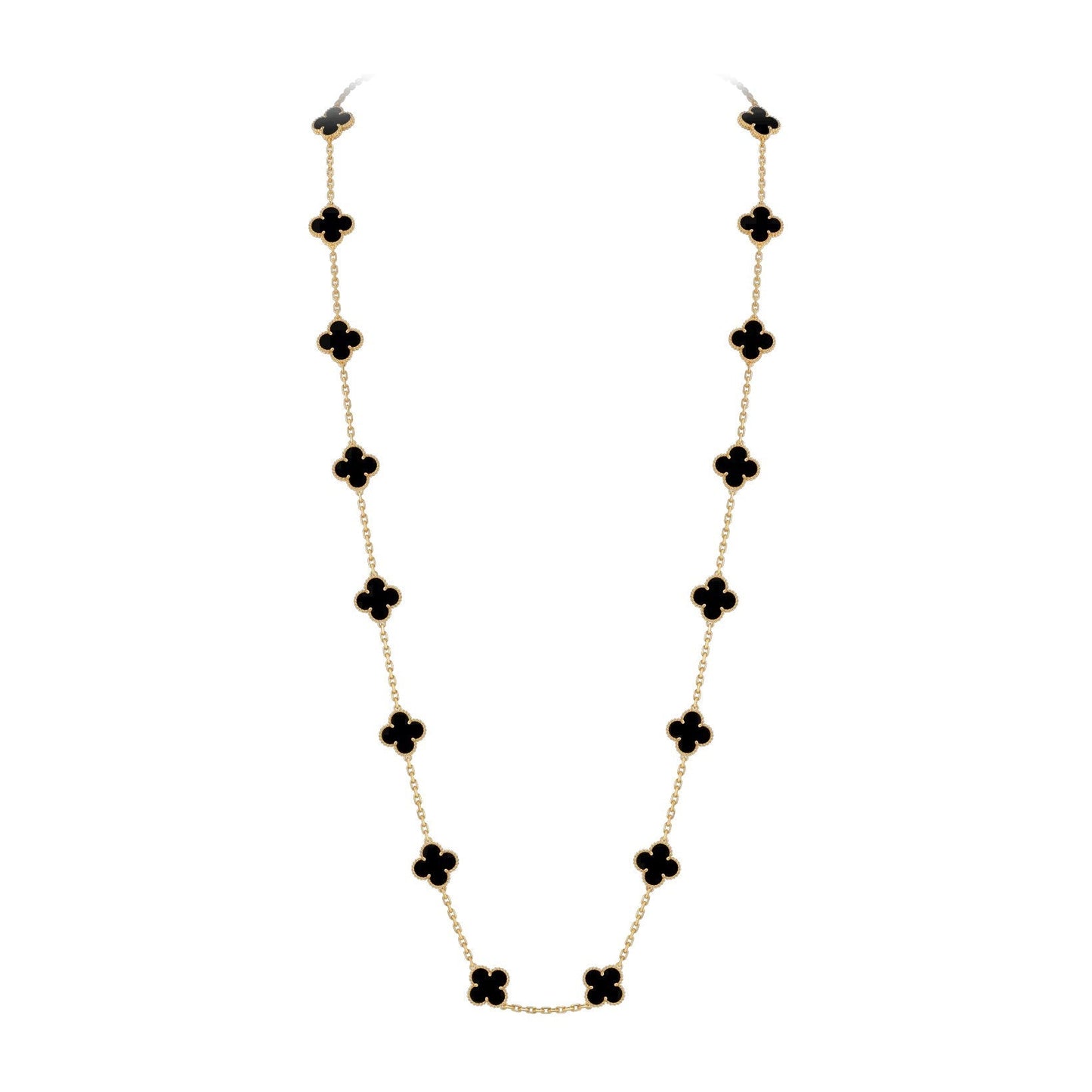 [Aetheris]CLASSIC 20-MOTIF LUCKY CLOVER LONG NECKLACE GOLD COLLECTION