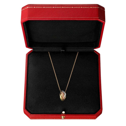[Aetheris]TRI-COLOR SQUARE RING NECKLACE