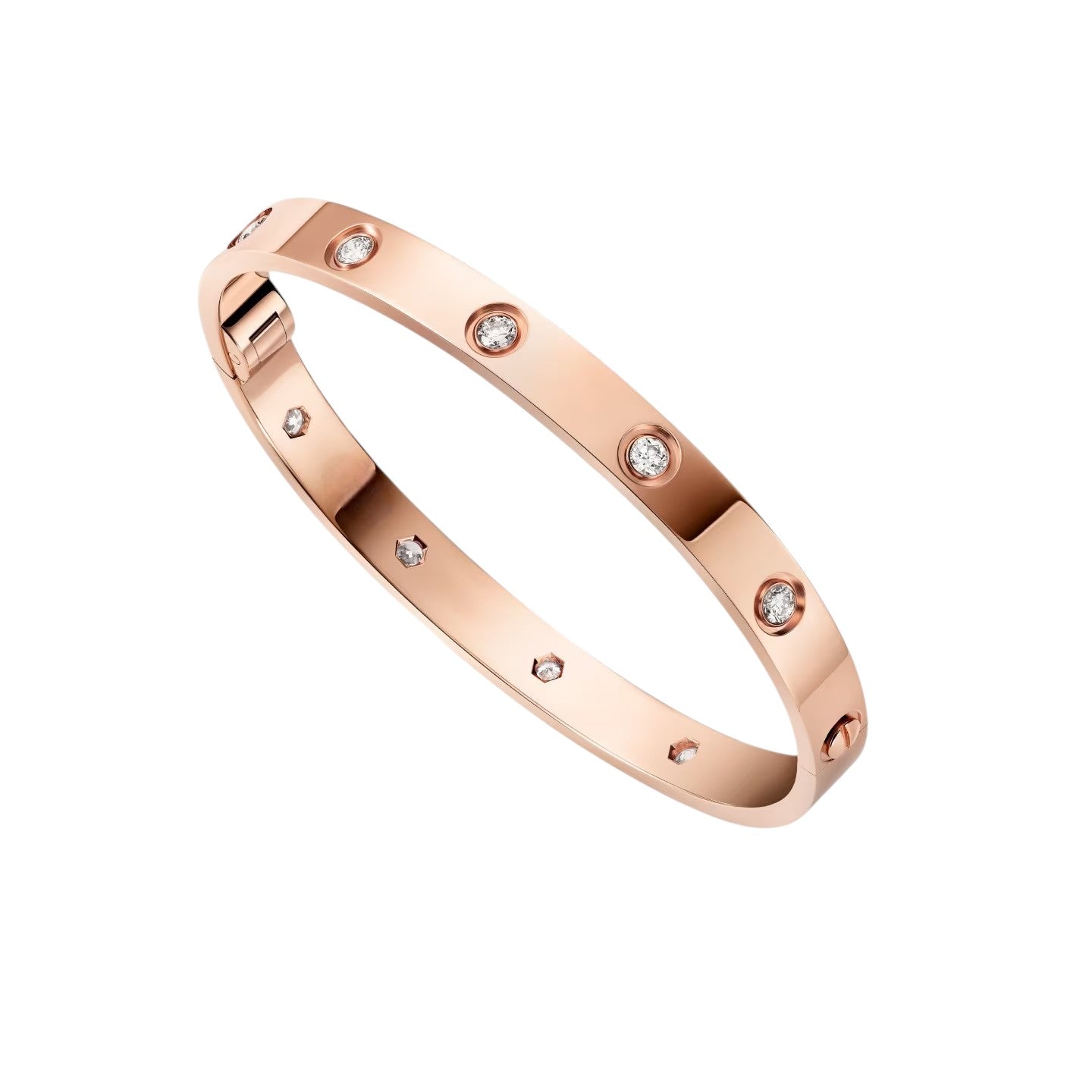[Aetheris]KLASSISCHER 6.1MM LOVE EINZELSCHRAUBENVERSCHLUSS-ARMBAND - 10-DIAMANT