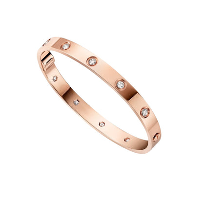 [Aetheris]KLASSISCHER 6.1MM LOVE EINZELSCHRAUBENVERSCHLUSS-ARMBAND - 10-DIAMANT