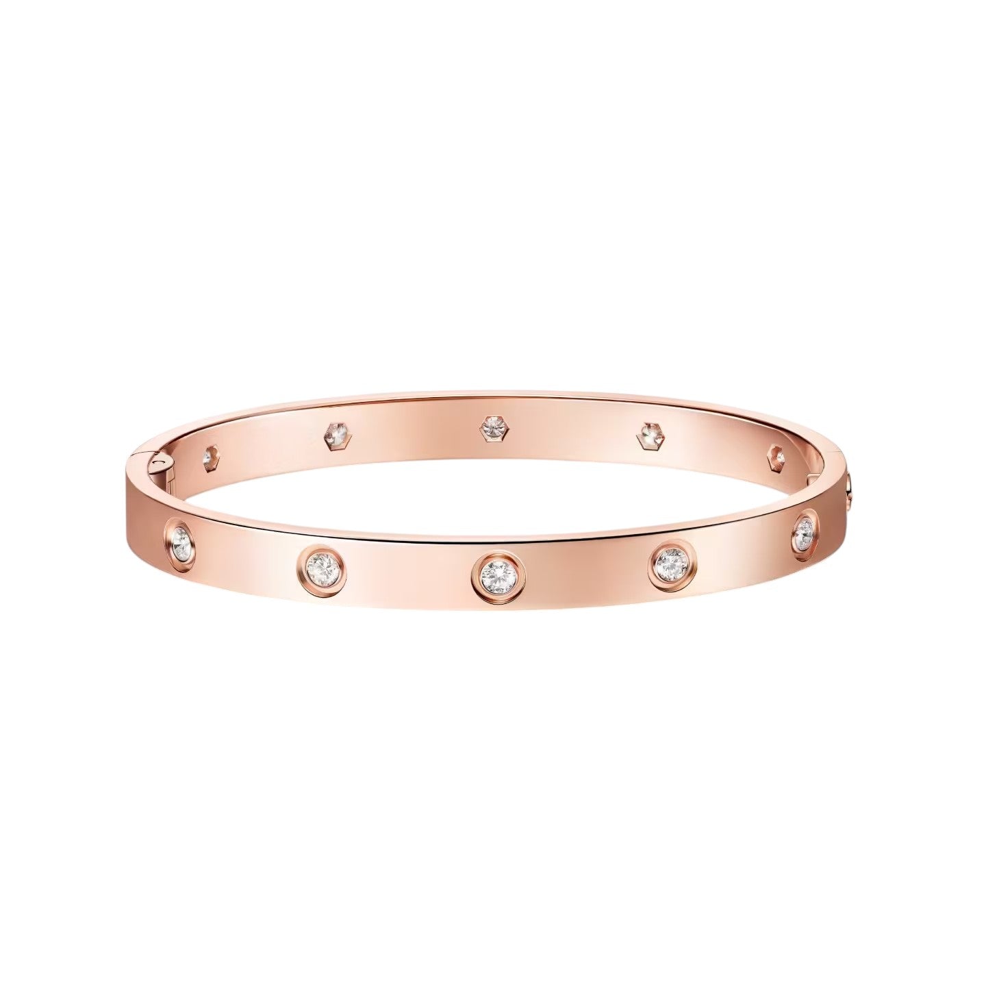 [Aetheris]KLASSISCHER 6.1MM LOVE EINZELSCHRAUBENVERSCHLUSS-ARMBAND - 10-DIAMANT