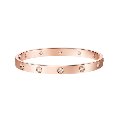 [Aetheris]KLASSISCHER 6.1MM LOVE EINZELSCHRAUBENVERSCHLUSS-ARMBAND - 10-DIAMANT