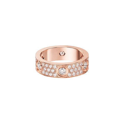 [Aetheris]LOVE 5.5MM VOLL-PAVÉ 6-DIAMANTEN-RING