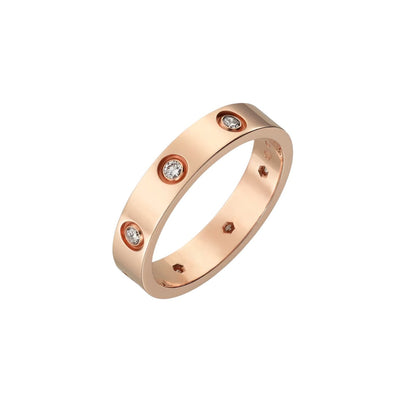 [Aetheris]LOVE 4MM 8 DIAMONDS RING