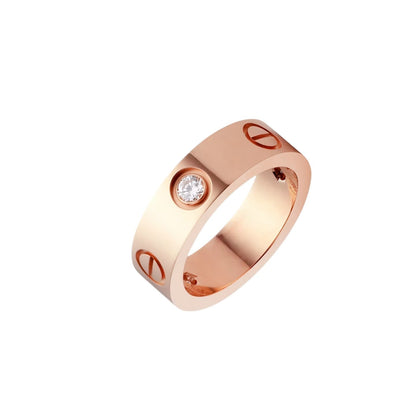[Aetheris]LOVE 5.5MM 3 DIAMONDS RING