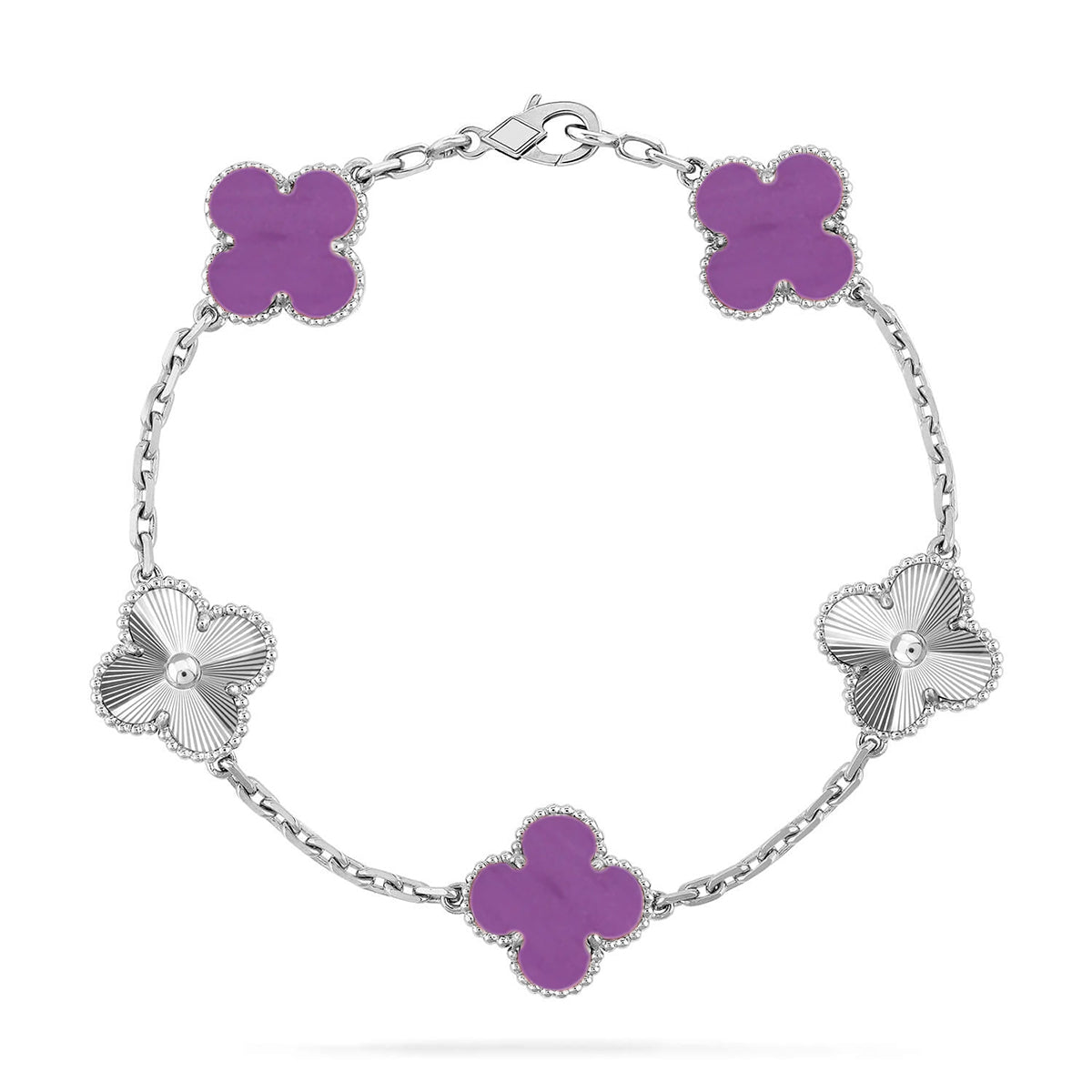 [Aetheris]GLÜCKKLEE-ARMBAND MIT 5 MOTIVEN - VIOLETTE KOLLEKTION
