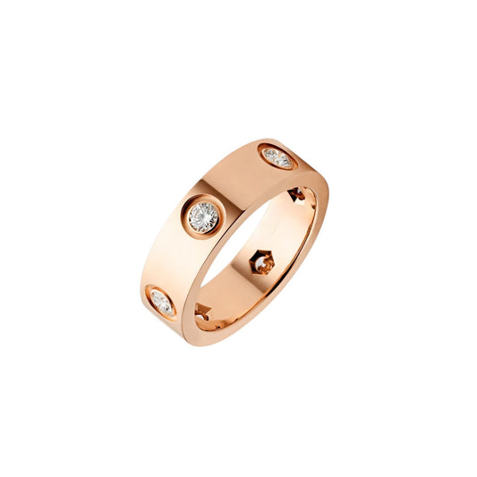 [Aetheris]LOVE 5.5MM 6 DIAMONDS RING