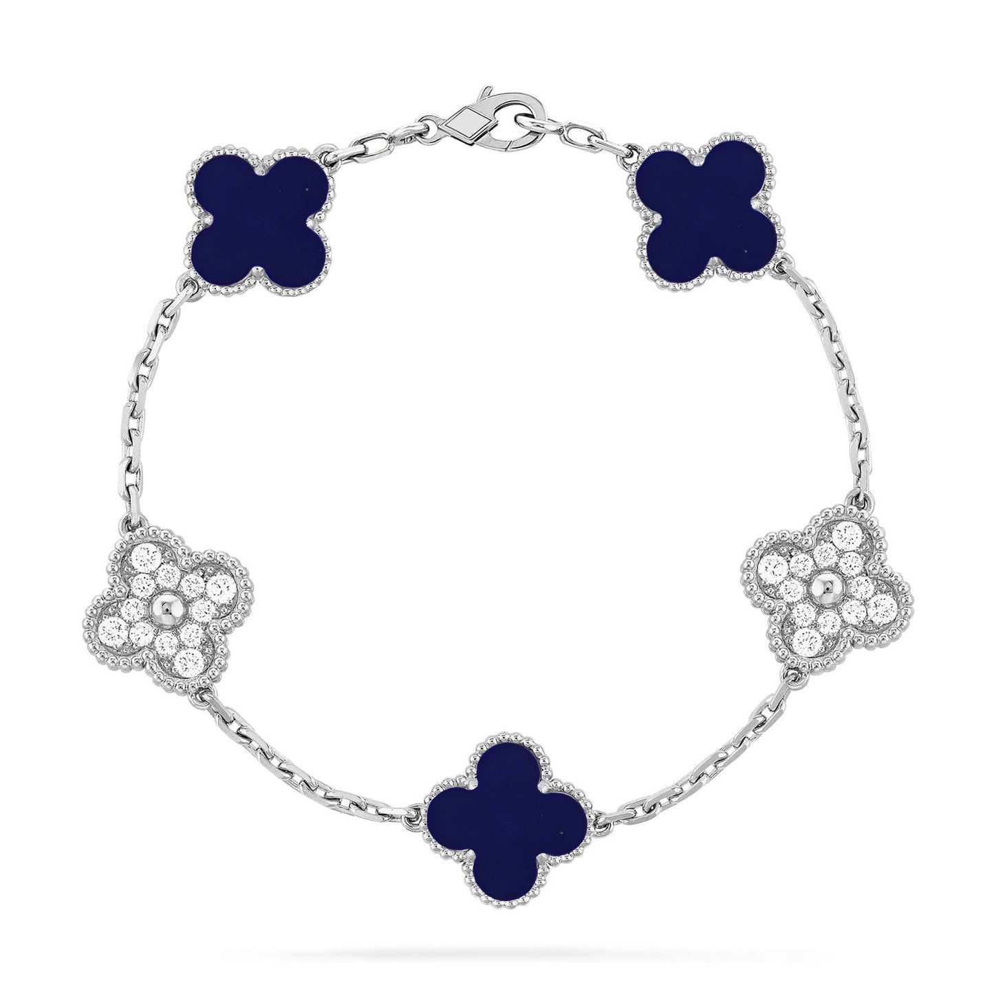 [Aetheris]LUCKY CLOVER 5-MOTIF-ARMBAND – LAPIS-LAZULI-KOLLEKTION