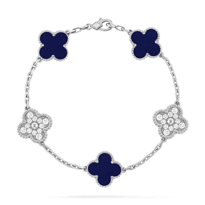 [Aetheris]LUCKY CLOVER 5-MOTIF-ARMBAND – LAPIS-LAZULI-KOLLEKTION