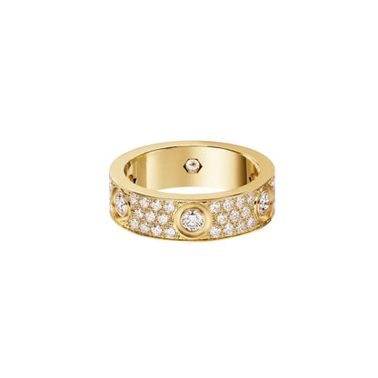 [Aetheris]LOVE 5.5MM VOLL-PAVÉ 6-DIAMANTEN-RING