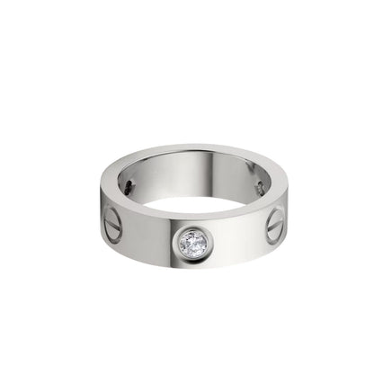 [Aetheris]LOVE 5.5MM 3 DIAMONDS RING