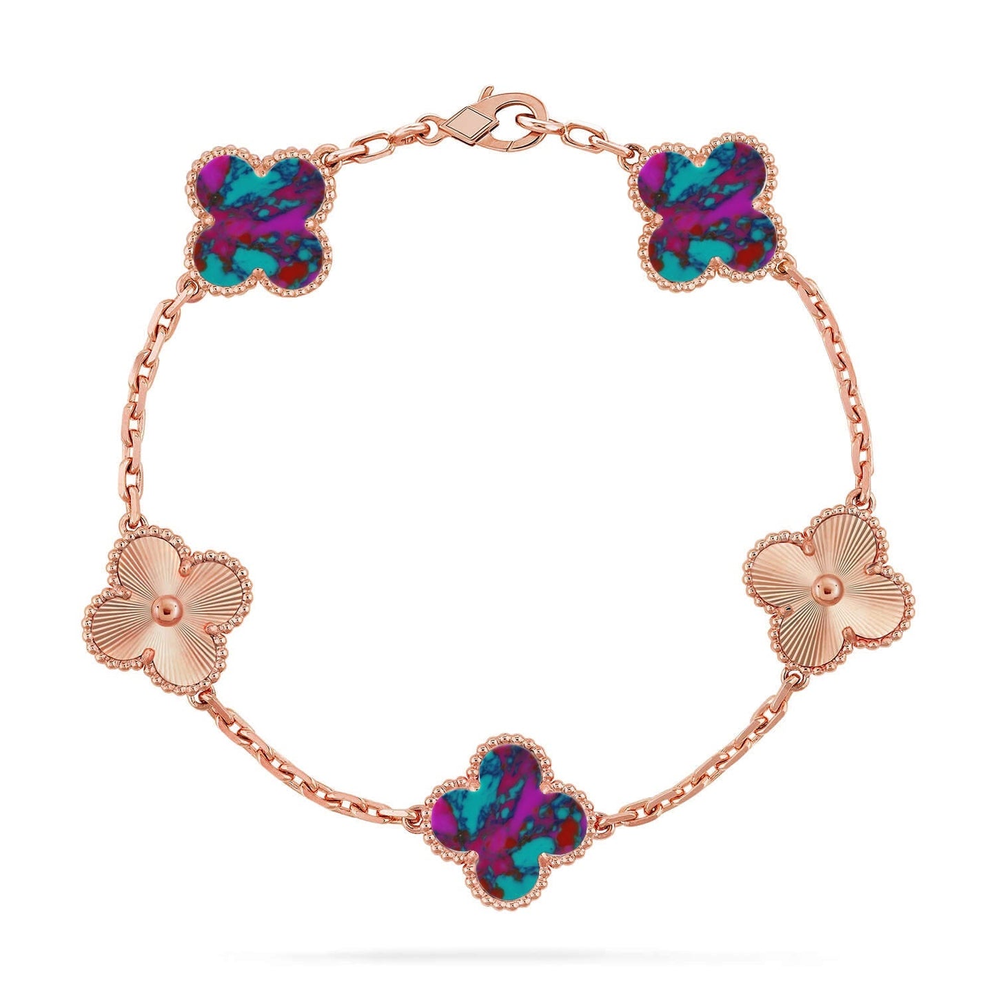 [Aetheris]GLÜCKSKLEE-ARMBAND MIT 5 MOTIVEN - MEHRSTEIN-KOLLEKTION