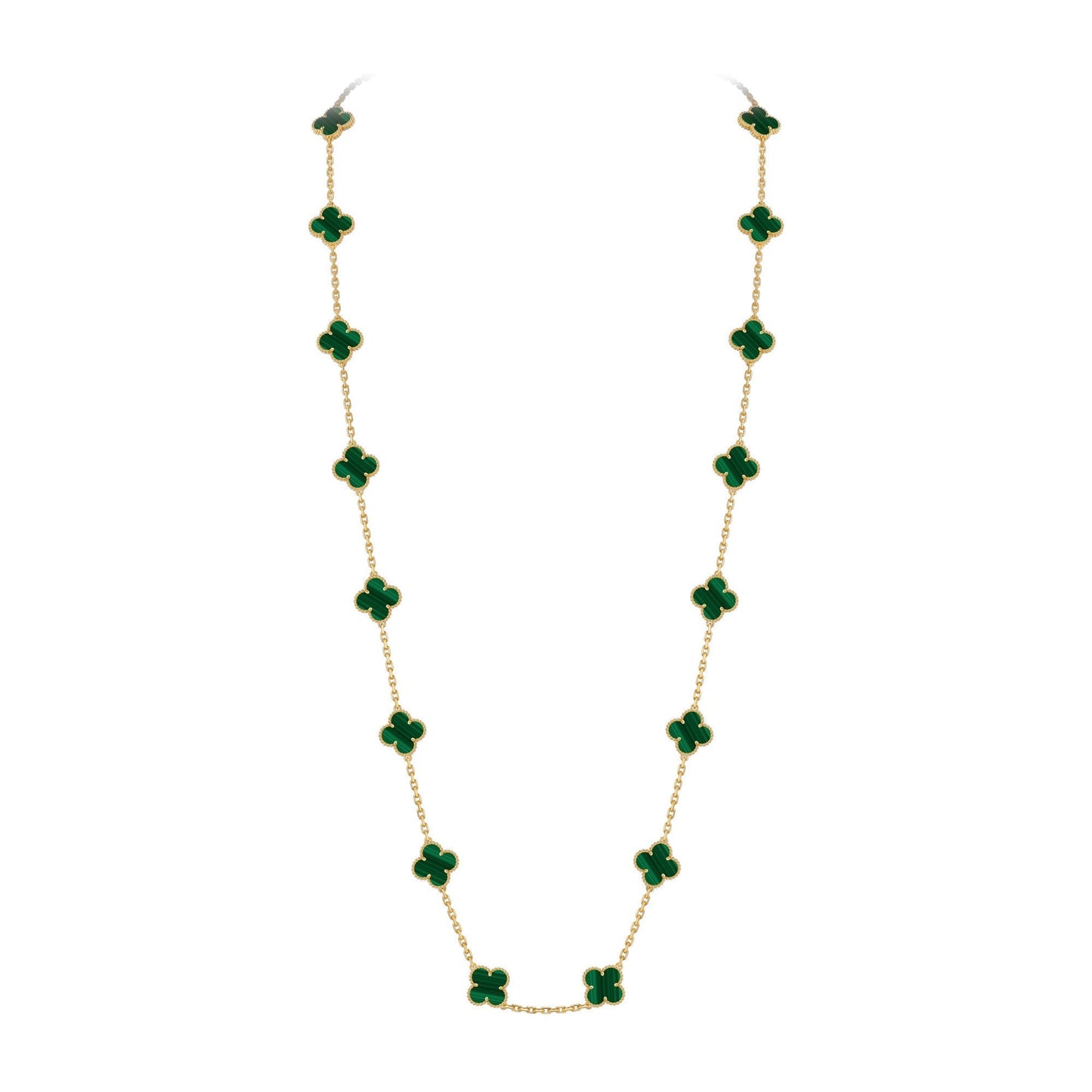 [Aetheris]CLASSIC 20-MOTIF LUCKY CLOVER LONG NECKLACE GOLD COLLECTION