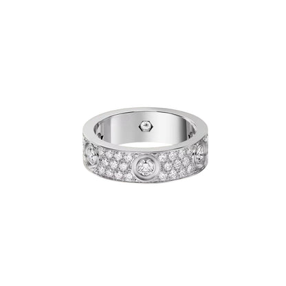 [Aetheris]LOVE 5.5MM VOLL-PAVÉ 6-DIAMANTEN-RING