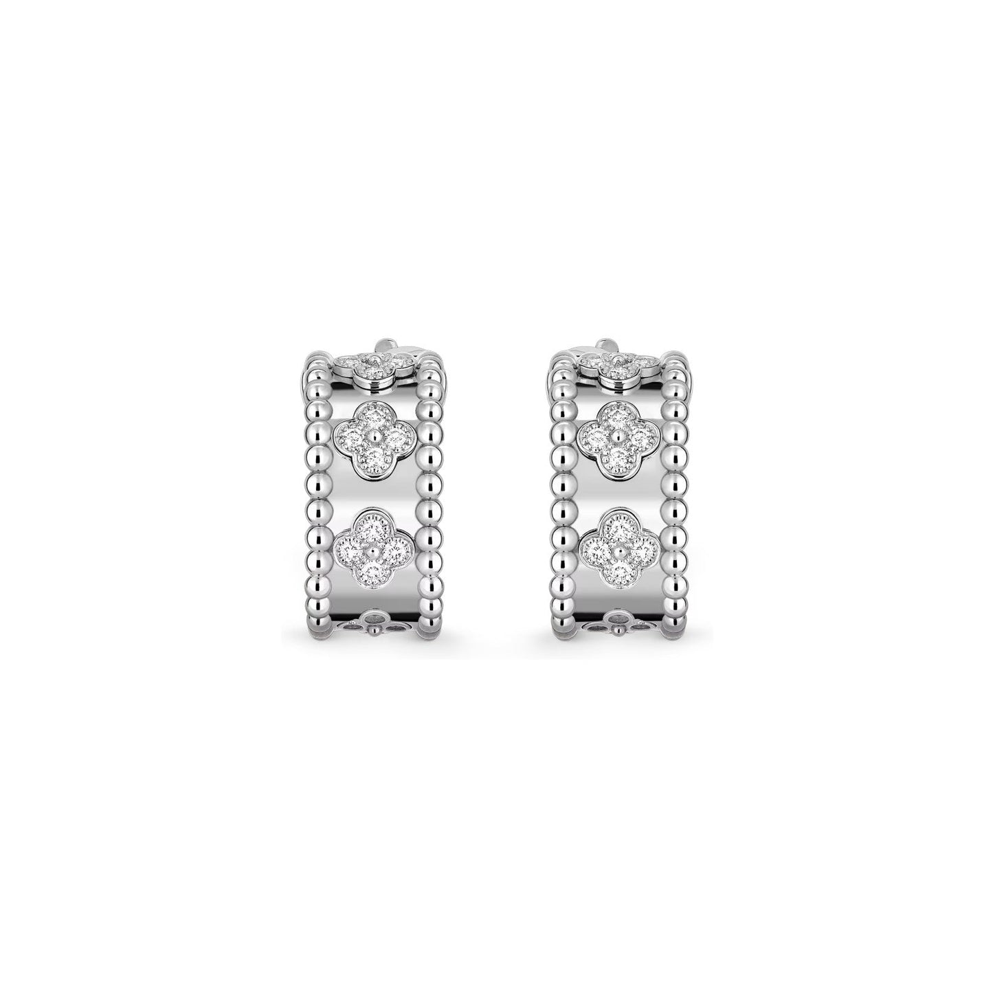 [Aetheris]KALEIDOSCOPE CLOVER HOOP EARRINGS