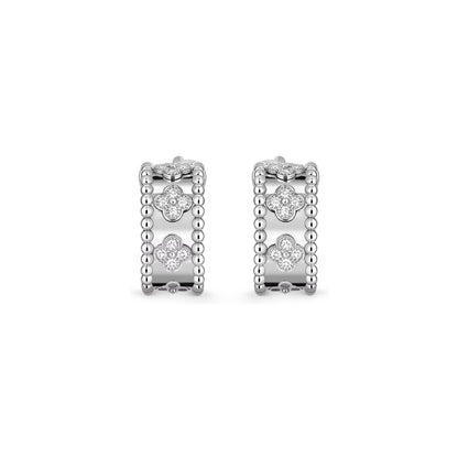 [Aetheris]KALEIDOSCOPE CLOVER HOOP EARRINGS