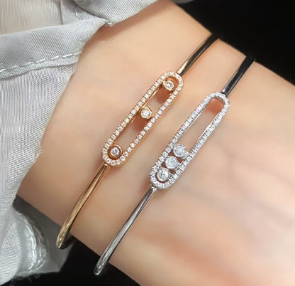 [Aetheris]MOVE PAVÉ DIAMOND BANGLE BRACELET M