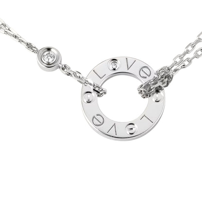 [Aetheris]LOVE RUNDANHÄNGER MIT 2 DIAMANTEN HALSKETTE